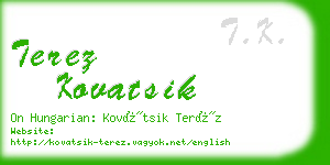 terez kovatsik business card